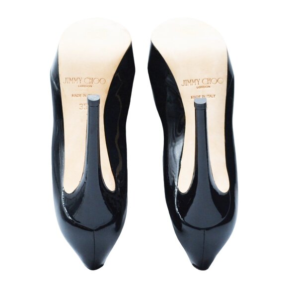 Jimmy Choo Patent Platform Pumps - Never Worn Out - Mint - Retail $975 - - Picture 6 of 6